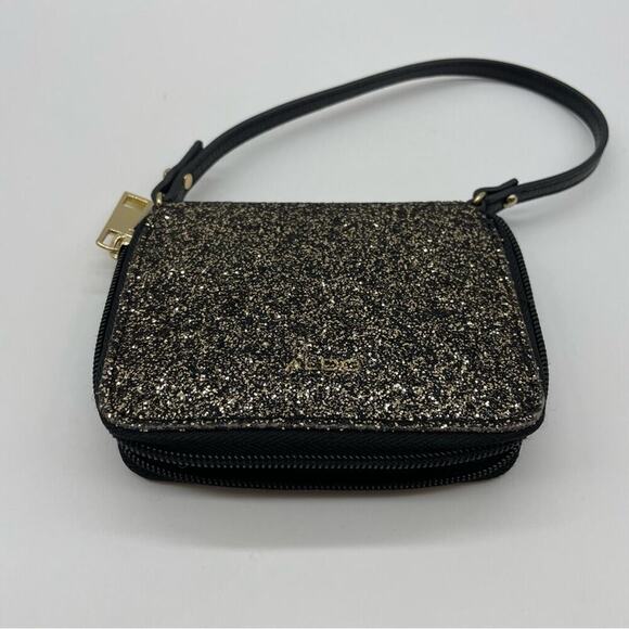 Aldo Small Gold Glitter Wallet - Picture 3 of 8